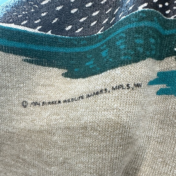 Vintage 1984 Russell Made in USA Burger wildlife art print sweatshirt - Picture 16 of 16